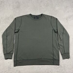 Wings + Horns Sweatshirt Mens XL Green Crew Neck Pima Cotton Sweater